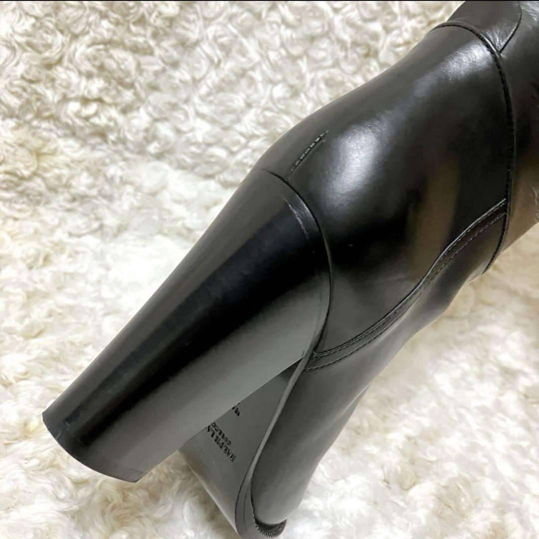 【RALPH LAUREN】 黒 レザー ロングブーツ 高ヒール