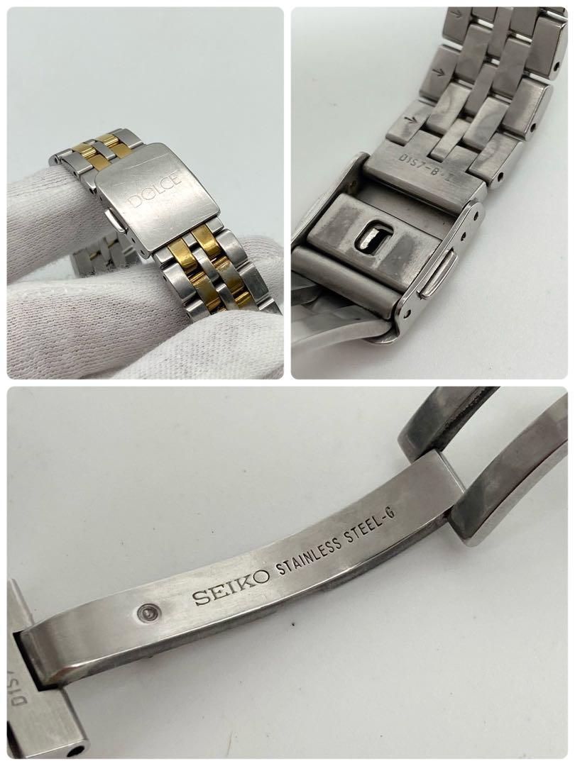 【稼働品】SEIKO ドルチェ　腕時計 シルバー ゴールド　ヴィンテージウォッチ