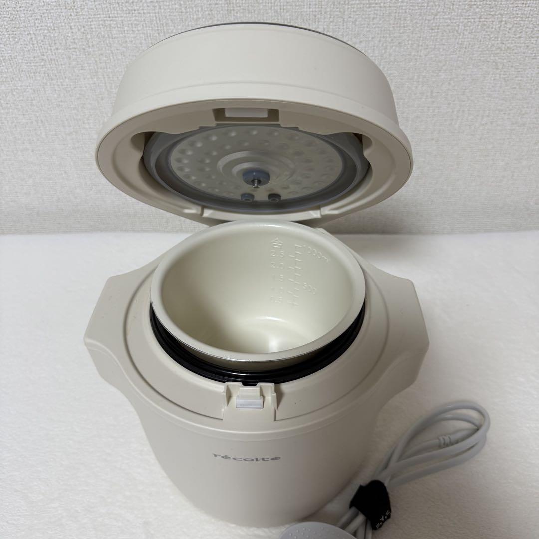 recolte】レコルトコンパクトライスクッカー 炊飯器ホワイト 美