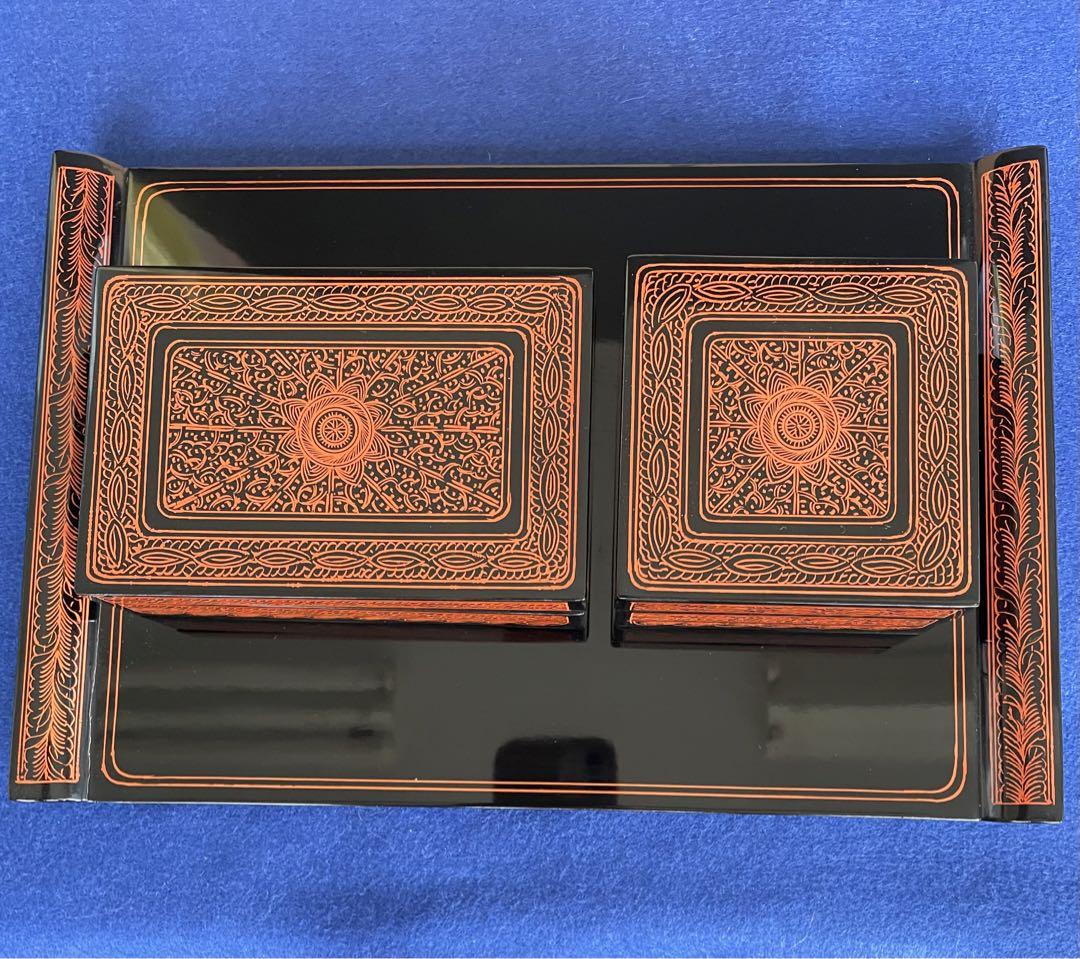 香川県伝統工芸品 煙草盆 讃岐漆器 蒟醤 - メルカリ