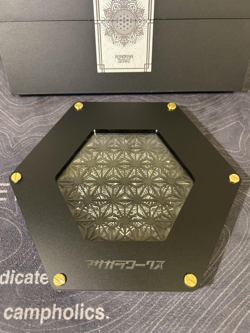 アサガラワークス LEDコースター 麻柄 マットブラック - メルカリ