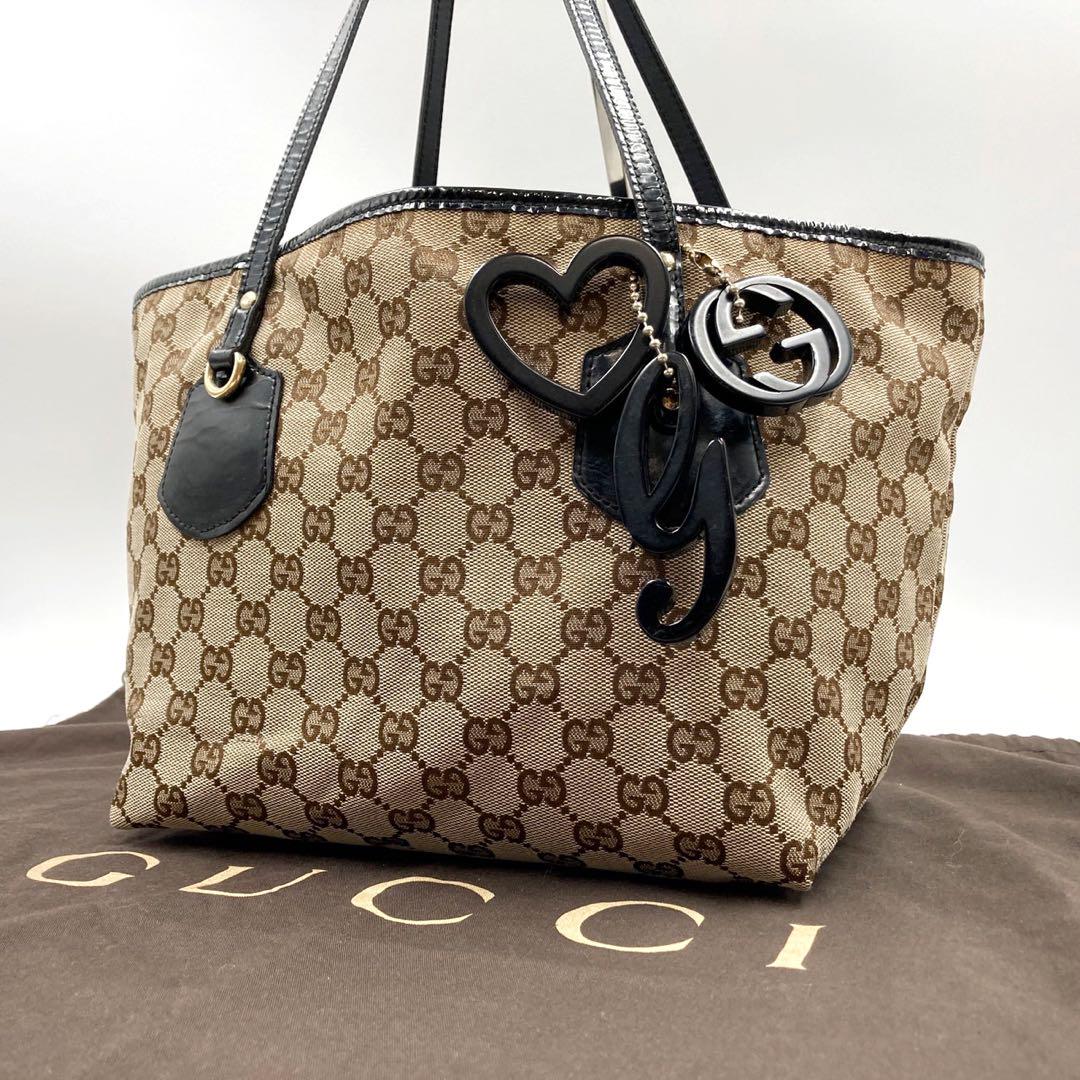 グッチ GUCCI トートバッグ マザーズバッグ チャーム付 ハンドバッグ GG