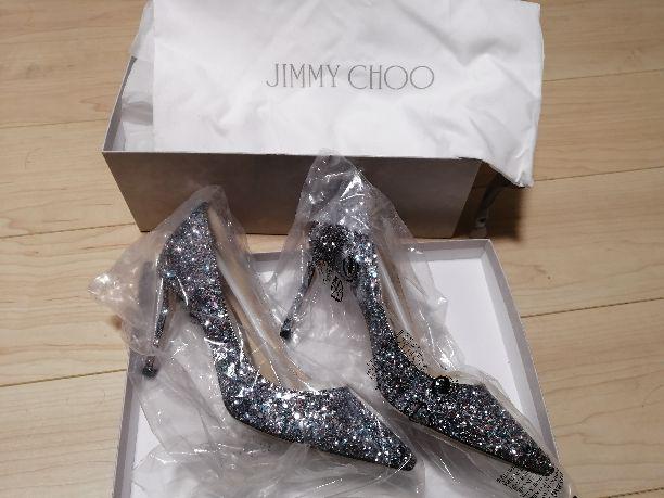 JIMMY CHOO グリッターパンプス bubblegum mix