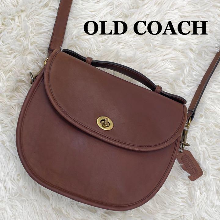 OLD COACH 2way ショルダーバッグ ターンロック チャーム レザー