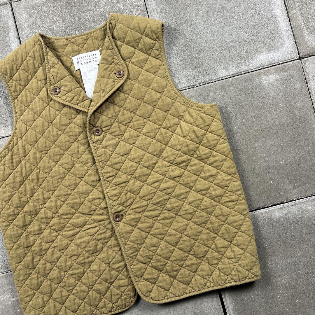 22s maison margiela ⑩quilting vest khaki