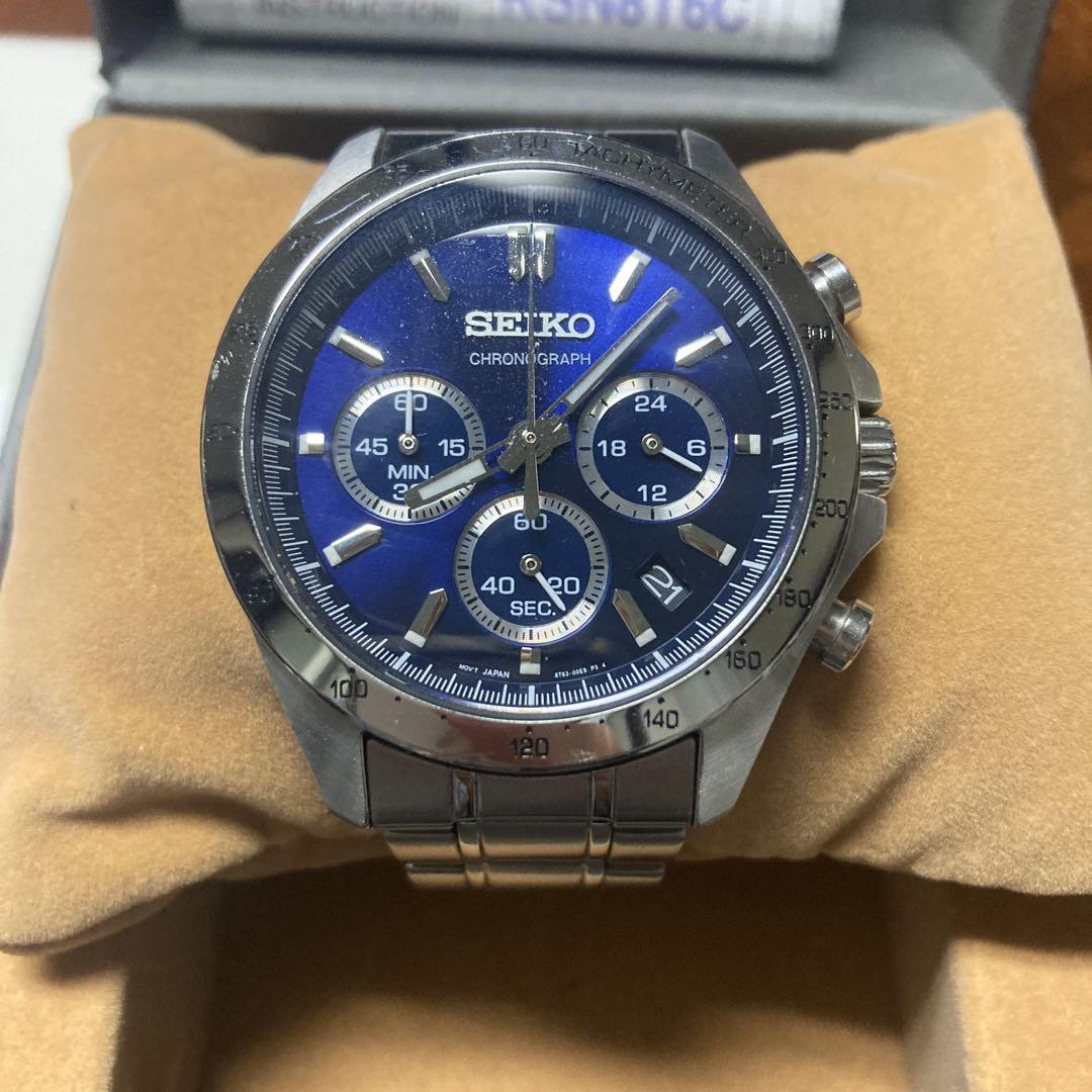 SEIKO KSN8T6C クロノグラフ ブルー