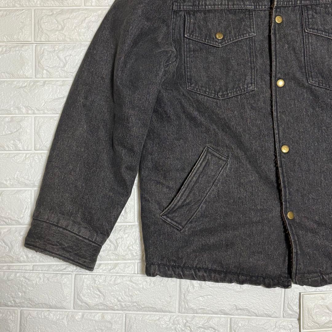 BEAMS ビームス☆ボア襟付き グレーデニムジャケット L〜XL相当 - メルカリ