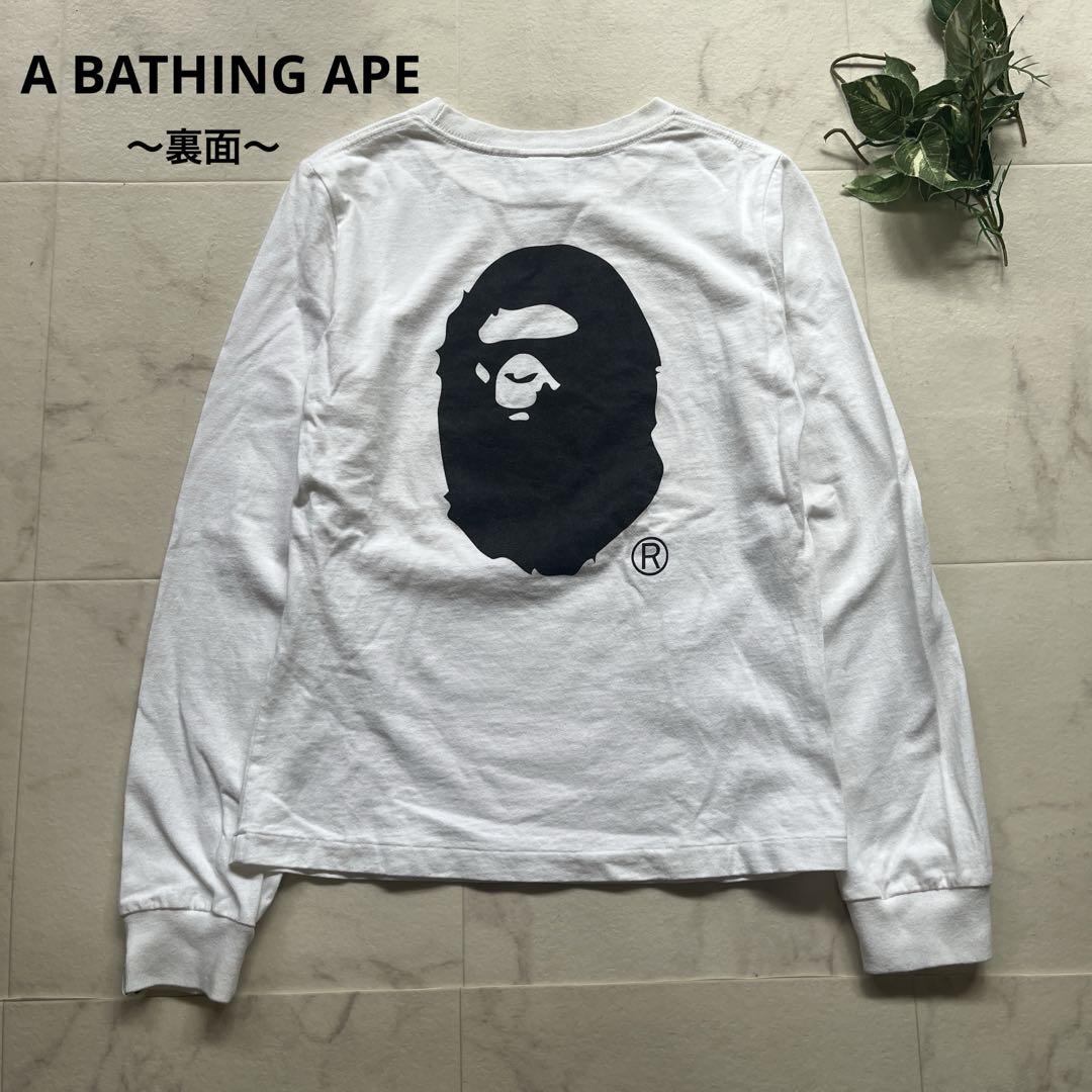 A BATHING APE アベイシングエイプ　バックプリントロンT サイズXS