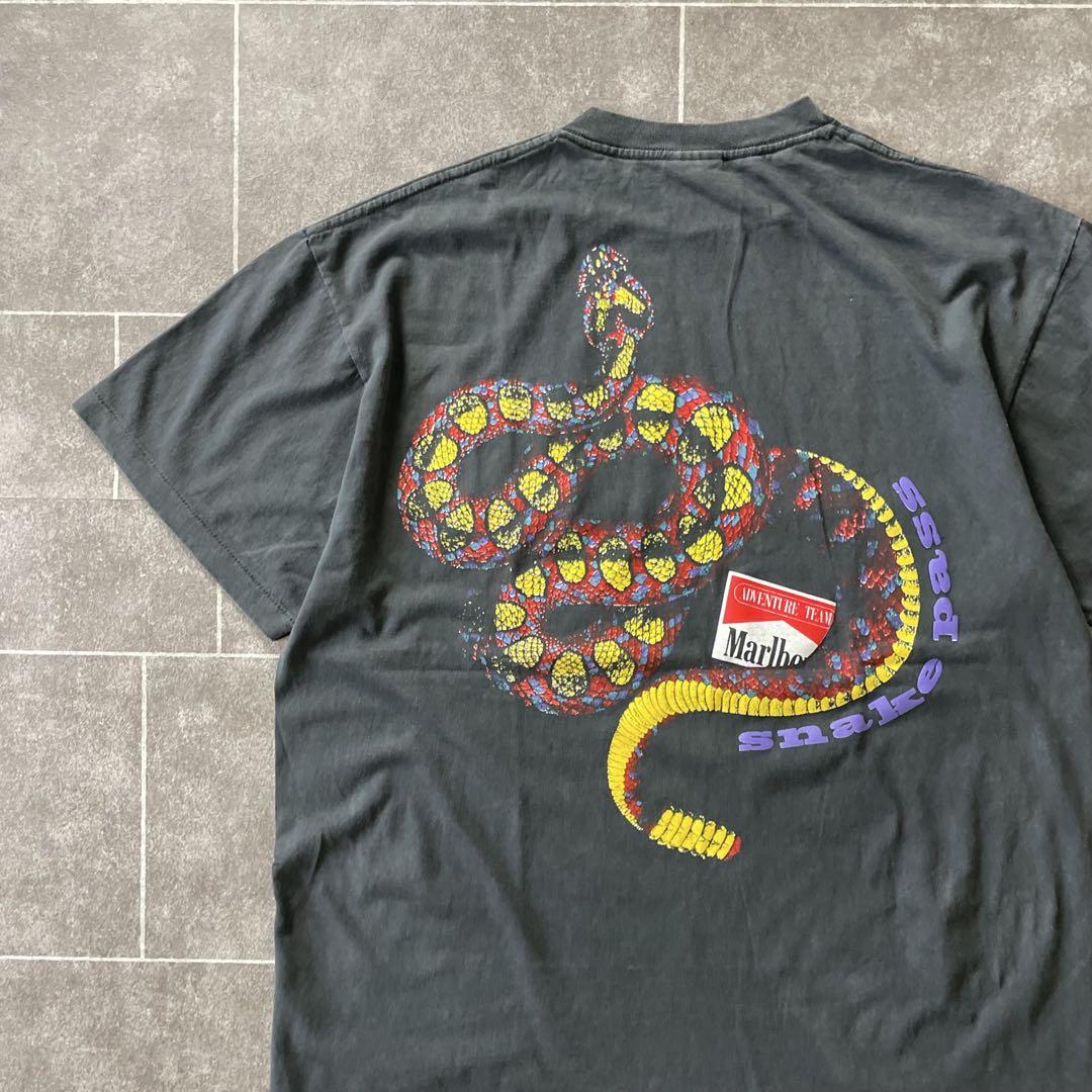 Marlboro マルボロ スネーク S/S ポケットTシャツ フェード XL
