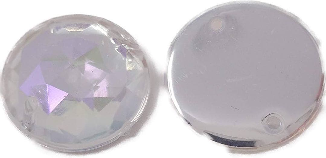 手芸用アクリルビーズ ラインストーン 1.5㎝×1.5㎝ オーロラ 5個入り