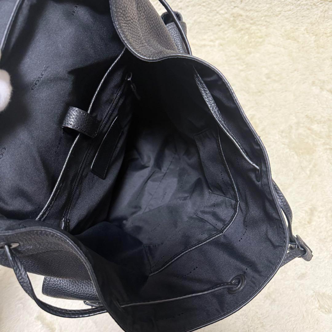 2335 美品 COACH リュック メトロポリタン ペブルレザー