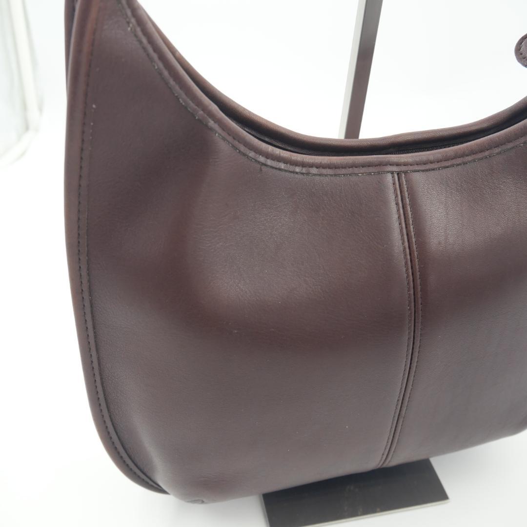 Coach オールドコーチ　ダークブラウン レザー ショルダーバッグ