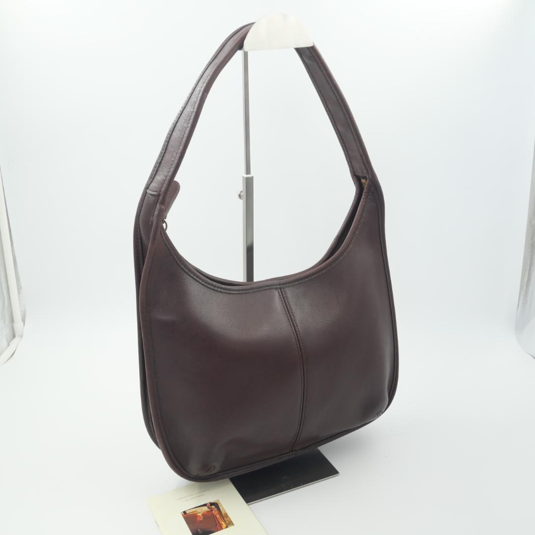 Coach オールドコーチ　ダークブラウン レザー ショルダーバッグ