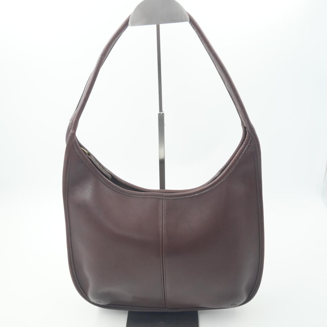 Coach オールドコーチ　ダークブラウン レザー ショルダーバッグ