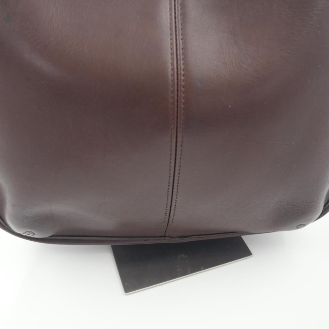 Coach オールドコーチ　ダークブラウン レザー ショルダーバッグ