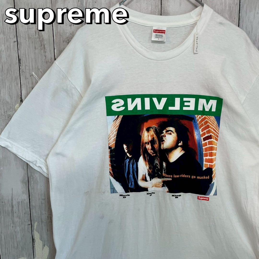 supreme シュプリーム Tシャツ L センターロゴ プリント PRICK