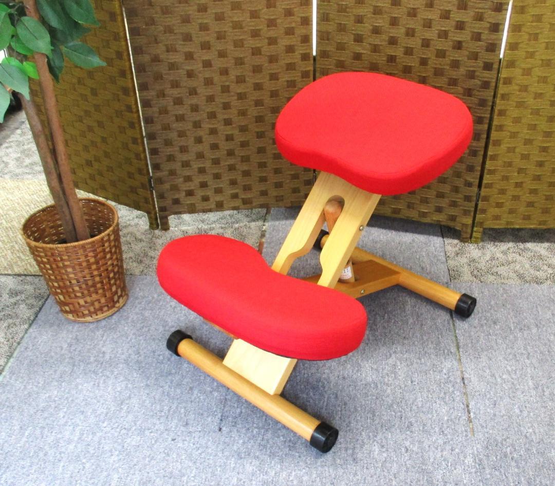 ★宮武製作所 プロポーションチェア バランスチェア レッド 姿勢矯正椅子★