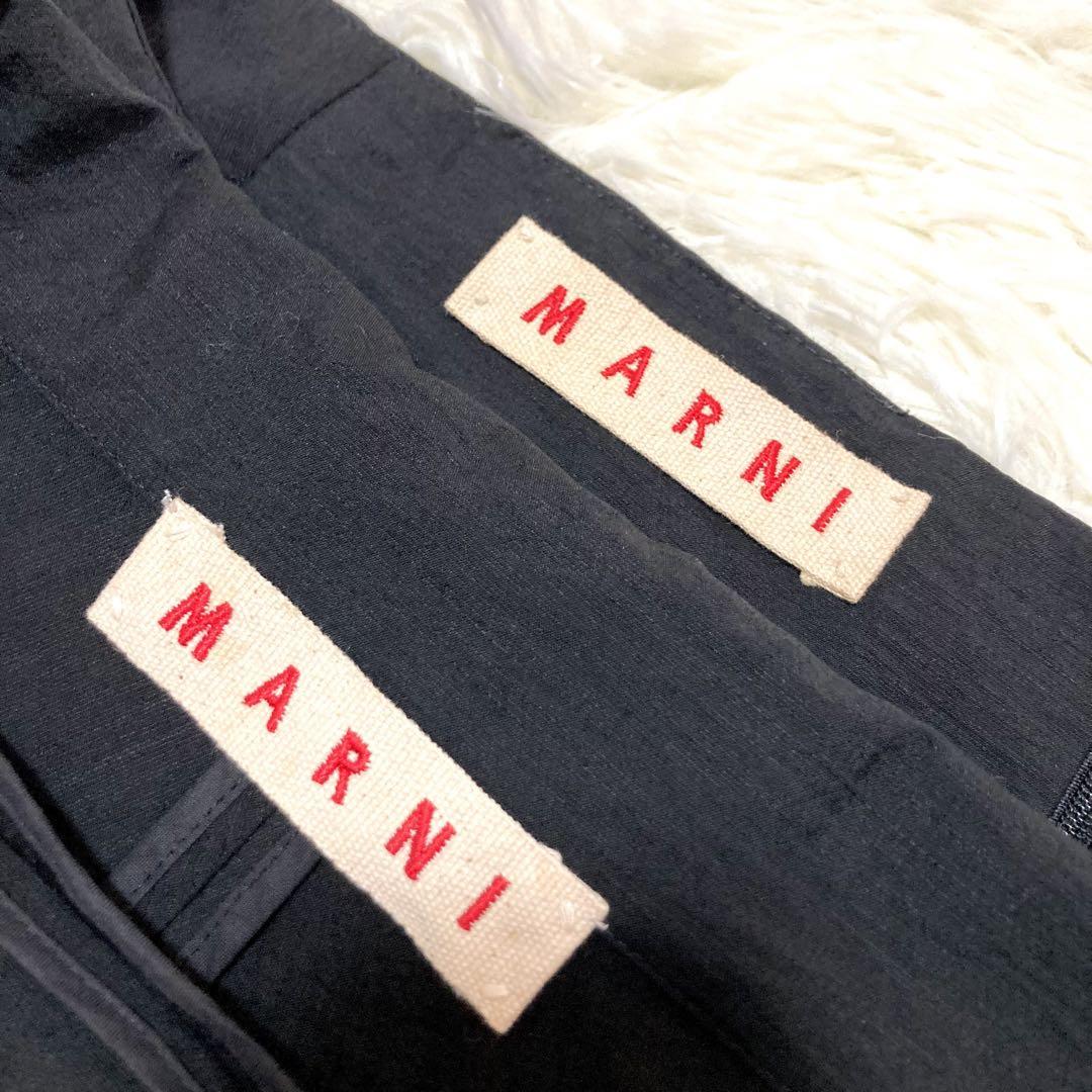 MARNI セットアップ　ウール×モヘア×ナイロン　ブラック　夏　清涼感　快適