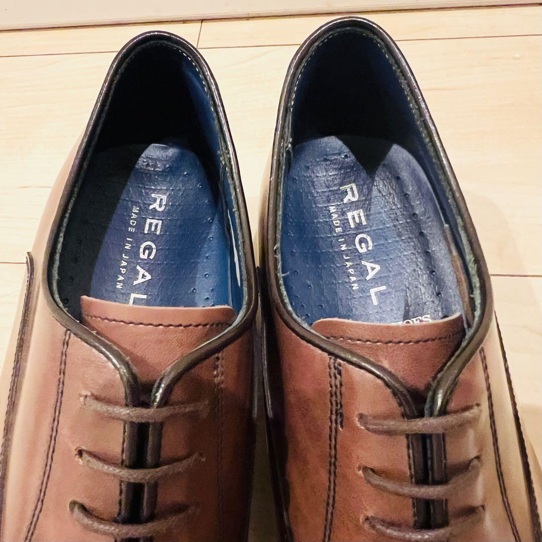 美品】REGAL リーガル ストレートチップ W61 ブラウン系