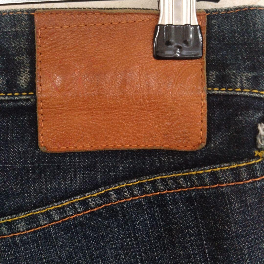 EVISU／メニーポケット／Lot2001／白•青•黄色•赤•緑カモメ／W32