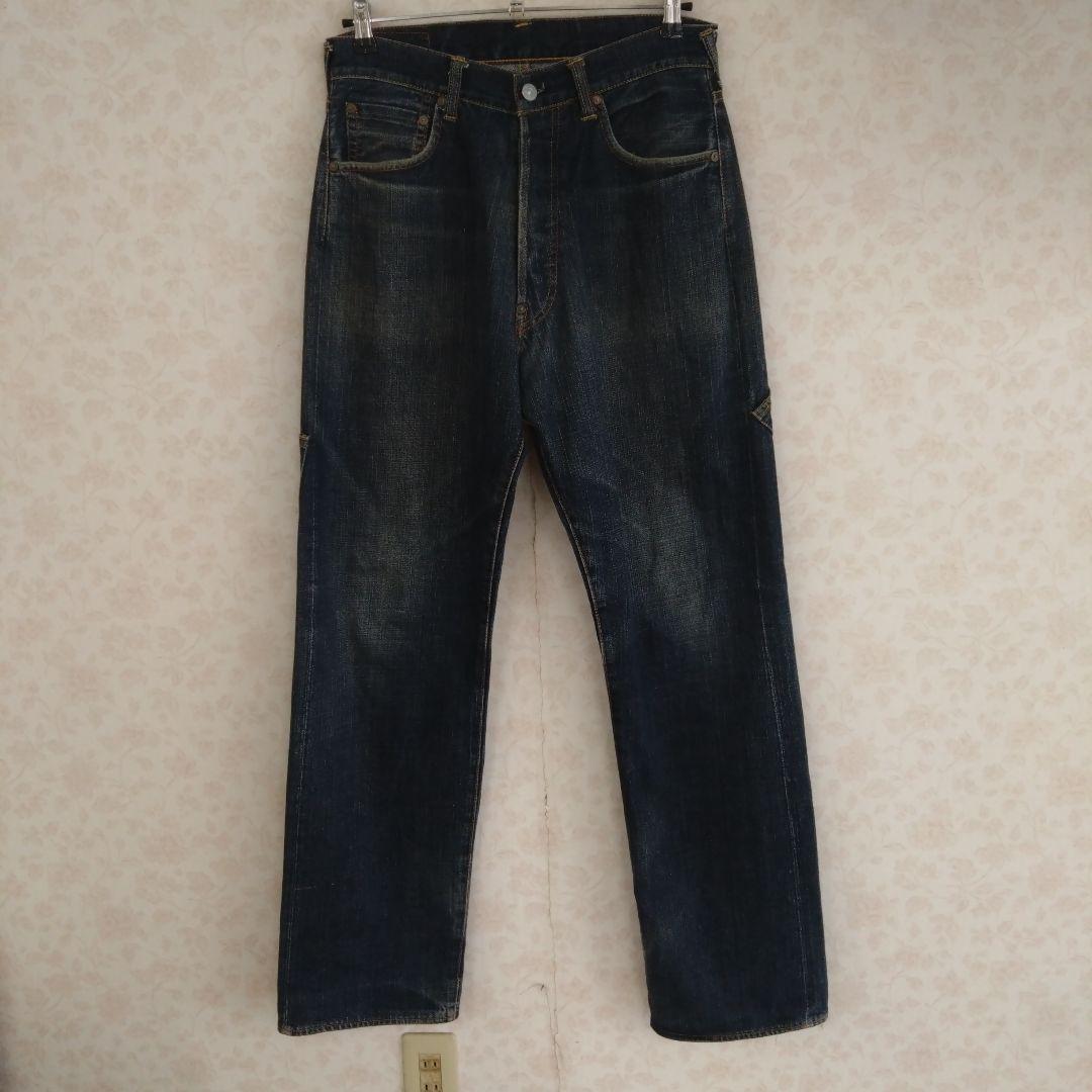 EVISU／メニーポケット／Lot2001／白•青•黄色•赤•緑カモメ／W32
