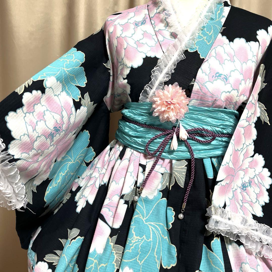 C⑥浴衣　地雷系　量産型　ドレス　姫ギャル JO① 浴衣 地雷系 量産型 ドレス 姫ギャル - メルカリ
