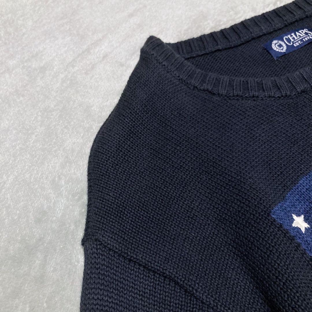 CHAPS コットンニット 星条旗 ネイビー XL CHAPS コットンニット 星条旗 ネイビー XL