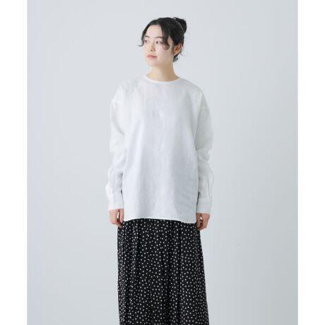 【未使用】かぐれ　リネンクルーネックプルオーバー