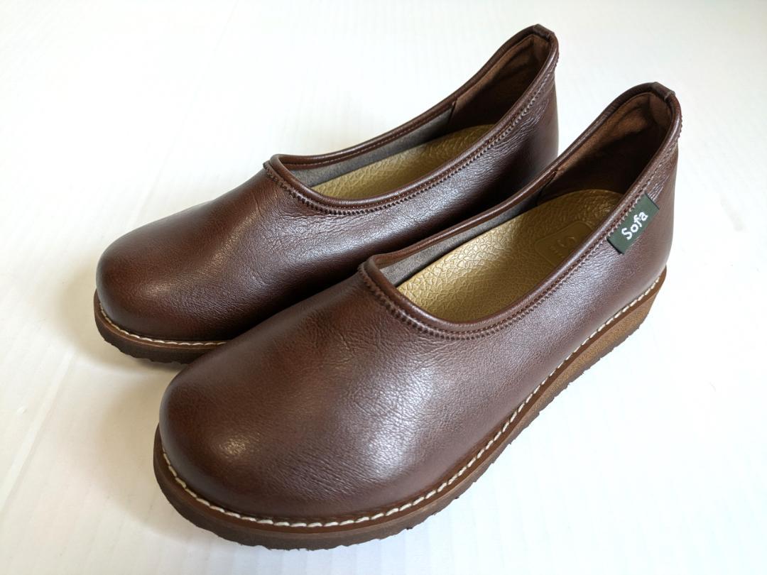新品未使用品！BELLE&SOFA スリッポン 靴 新品 やさしい靴工房 Belle & Sofa スリッポン コンフォート 茶