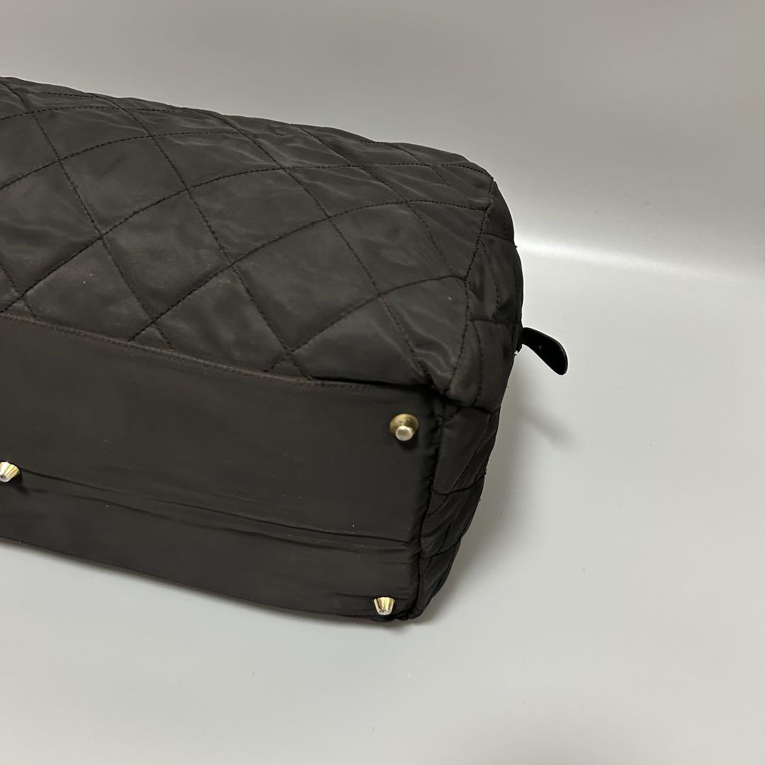 PRADA プラダ チェーン キルティング ボストンバッグ トラベルバッグ 黒色
