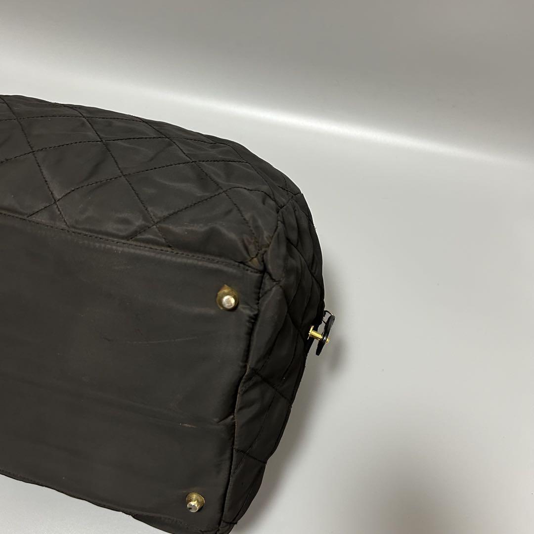PRADA プラダ チェーン キルティング ボストンバッグ トラベルバッグ 黒色