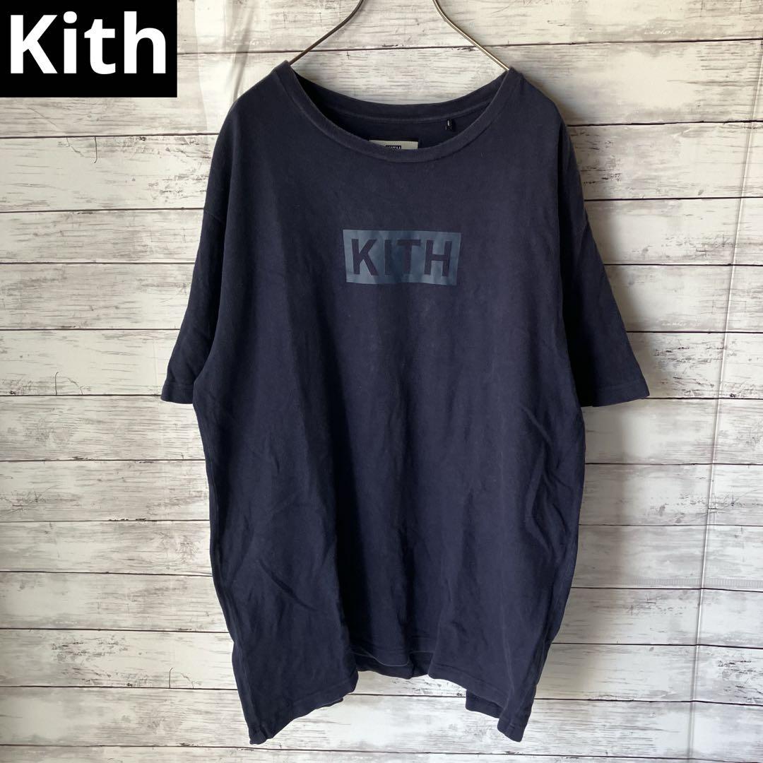 kith キス 半袖Tシャツ ボックスロゴ　ネイビー XXL