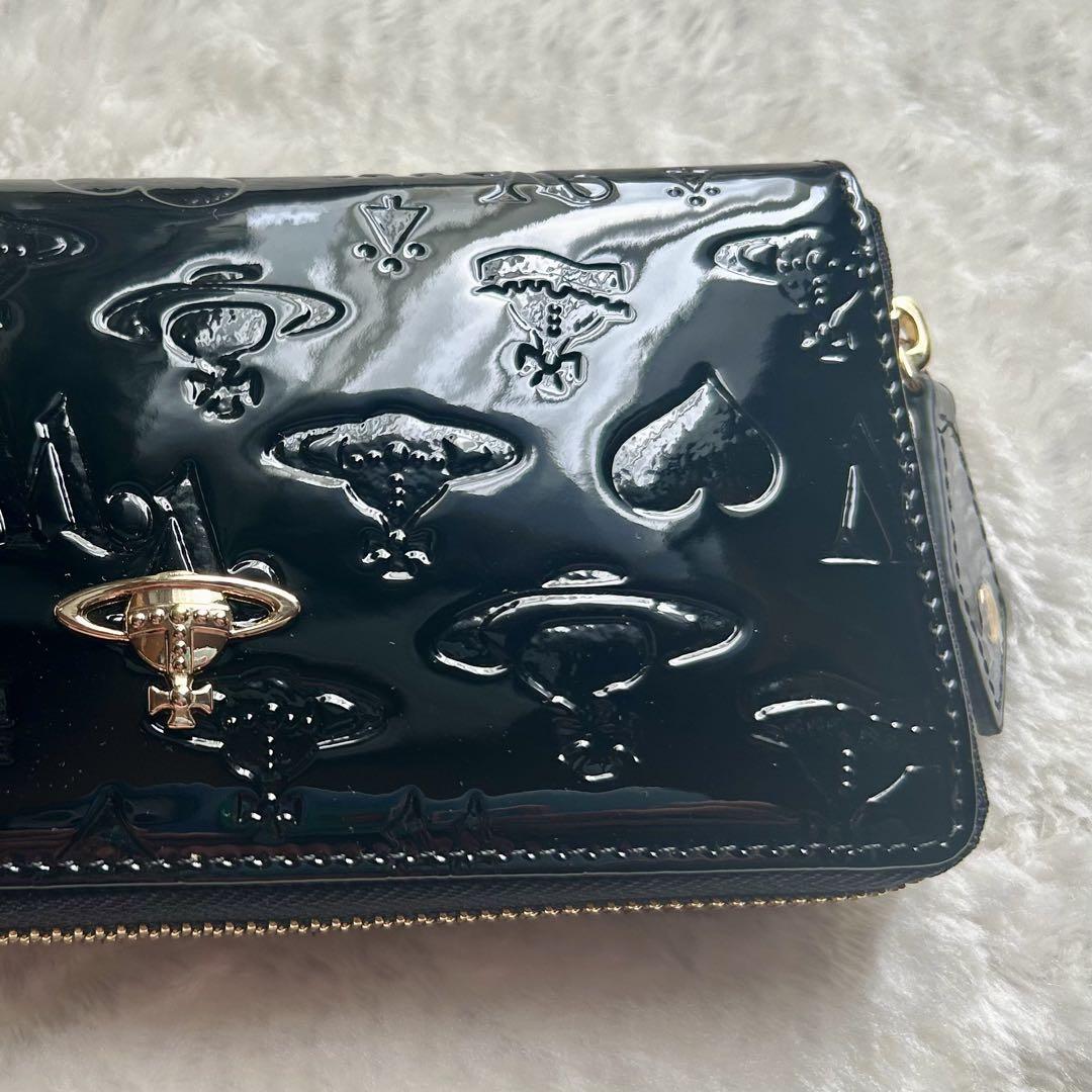 【新品未使用】VivienneWestwood ヴィヴィアン エナメル長財布 黒