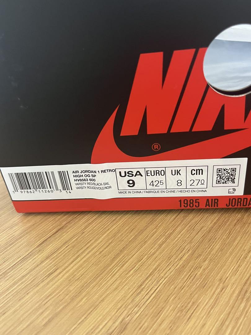 靴 UNION Jordan 1 Chicago Shadow 27cm