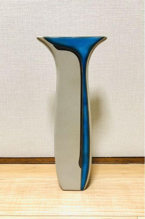 花展用　花器　華善窯　白グレー／シルバー／ブルー／イエロー