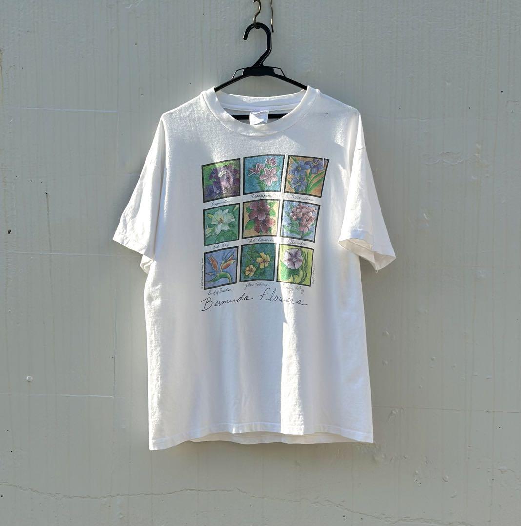 最も完璧な 90s USA製 ヘインズ フラワー アート tシャツ - メルカリ トップス