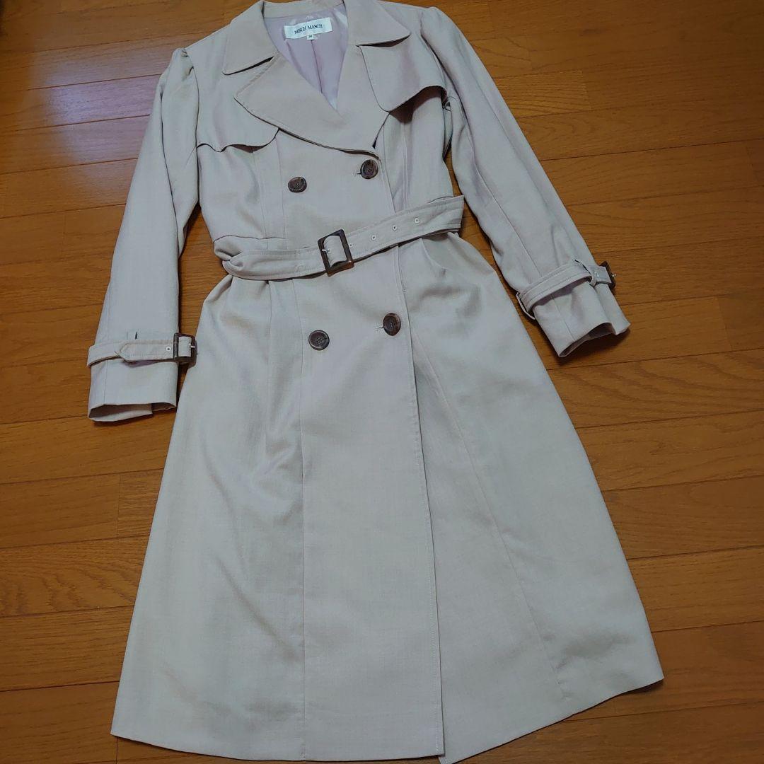 MISCH MASCH トレンチコート 38 ベージュ ミッシュマッシュ MISCH MASCH トレンチ コート ミドル丈 無地