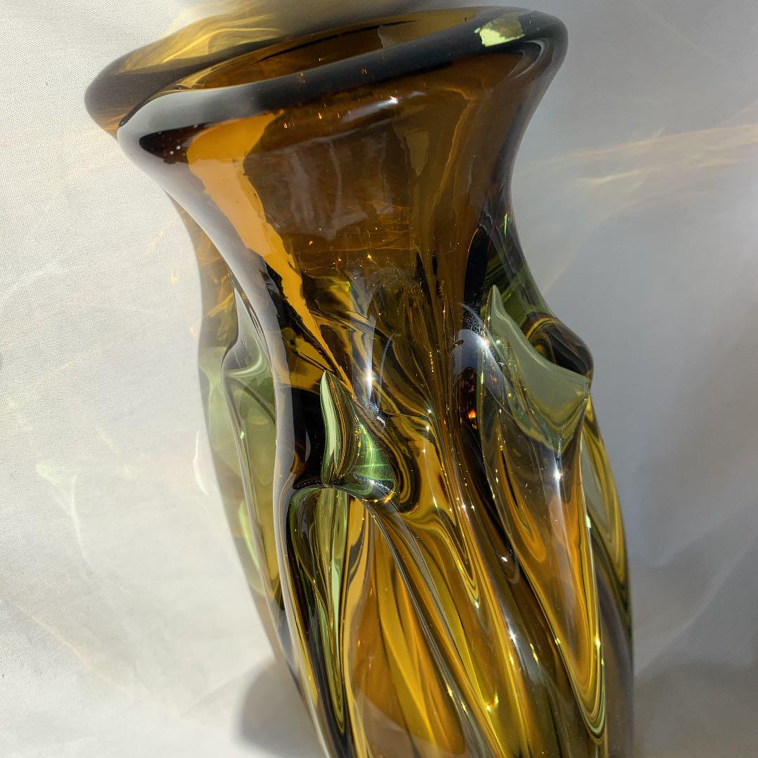 再入荷得価 Vintage green swirl Vase kDvAW-m57201234327 人気SALE品質保証
