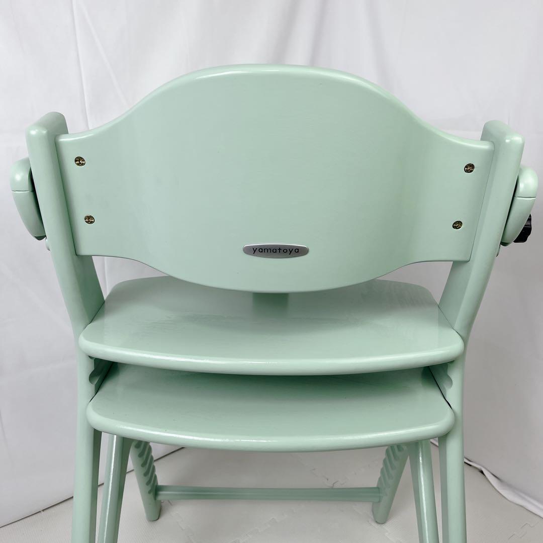 【美品】yamatoya 大和屋 ベビーチェア アッフルチェア ハーブグリーン