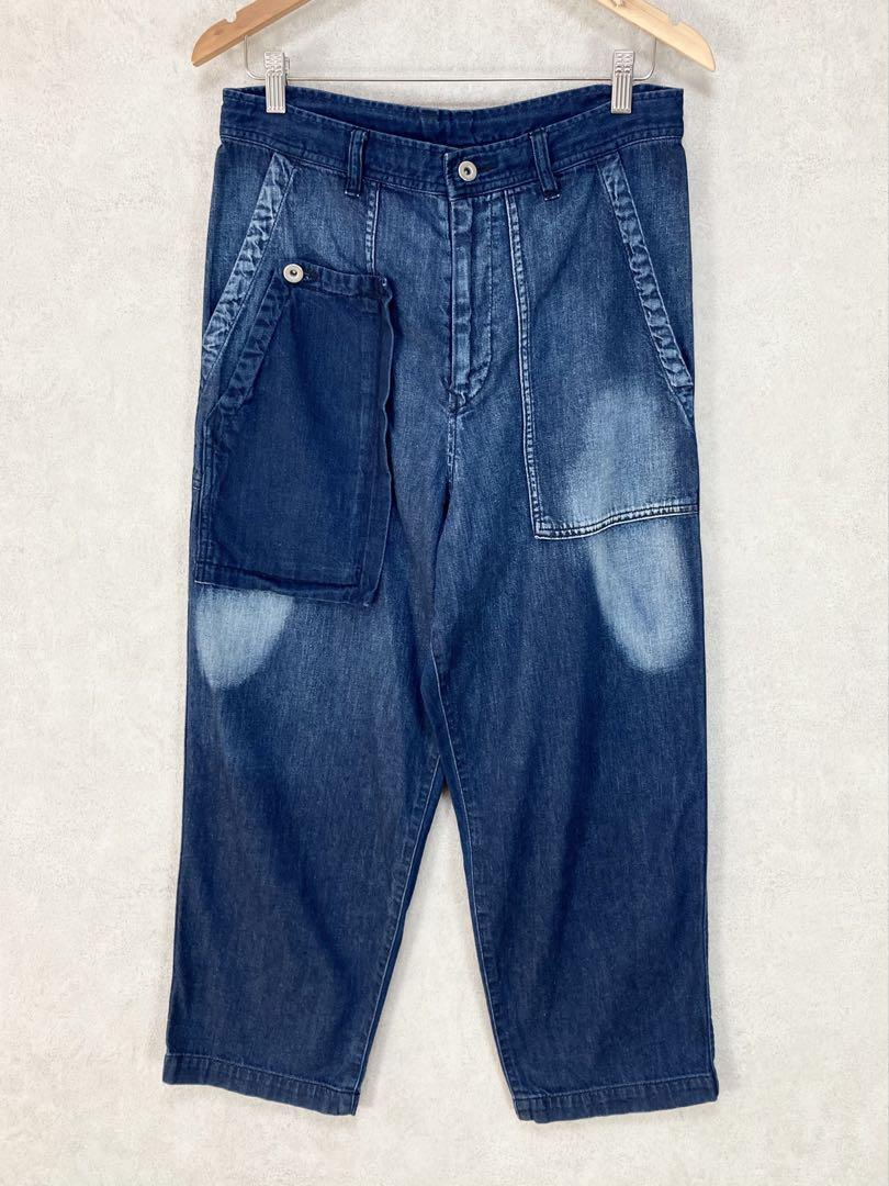 Y's SPOTTED DENIM ASYMME POCKET PANTS