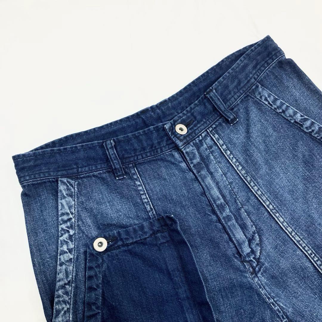 Y's SPOTTED DENIM ASYMME POCKET PANTS