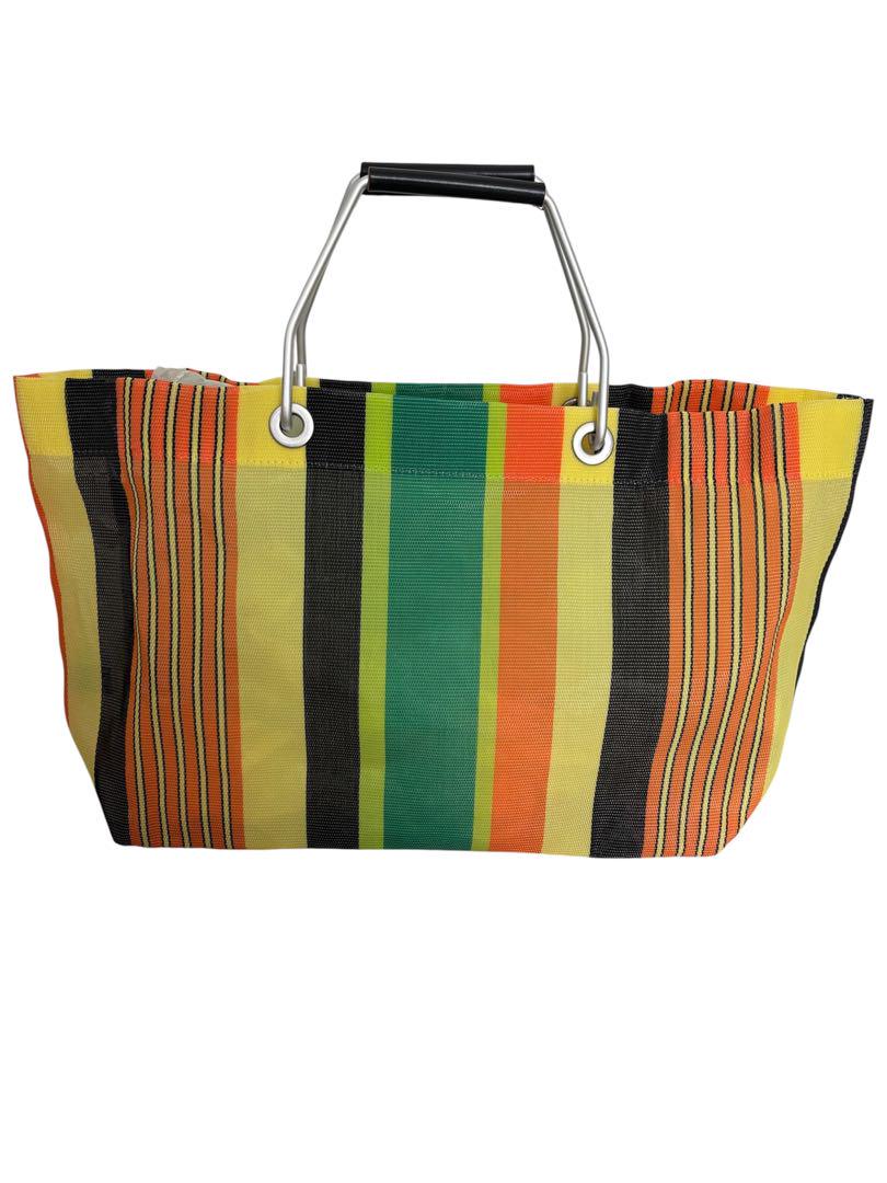 MARNI フラワーカフェ　ストライプトートバッグ　イエロー