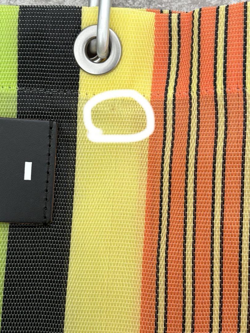 MARNI フラワーカフェ　ストライプトートバッグ　イエロー