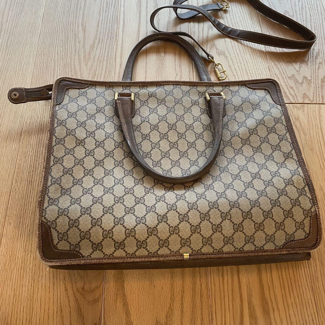 Gucci トートバッグ ベージュ/ブラウン Gucci トートバッグ ベージュ ブラウン - メルカリ