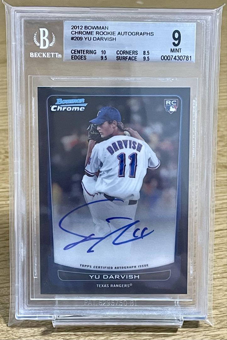 BGS9】2012ダルビッシュ有BOWMAN CHROME BLACK サイン - メルカリ