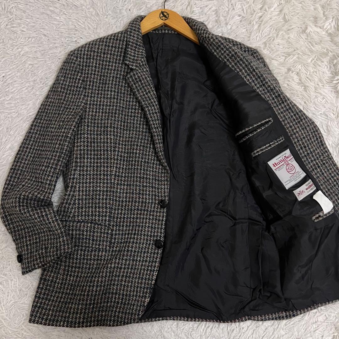 walbusch ハリスツイード ジャケット 千鳥格子 胡桃ボタン 522XL 3L Harris Tweed
