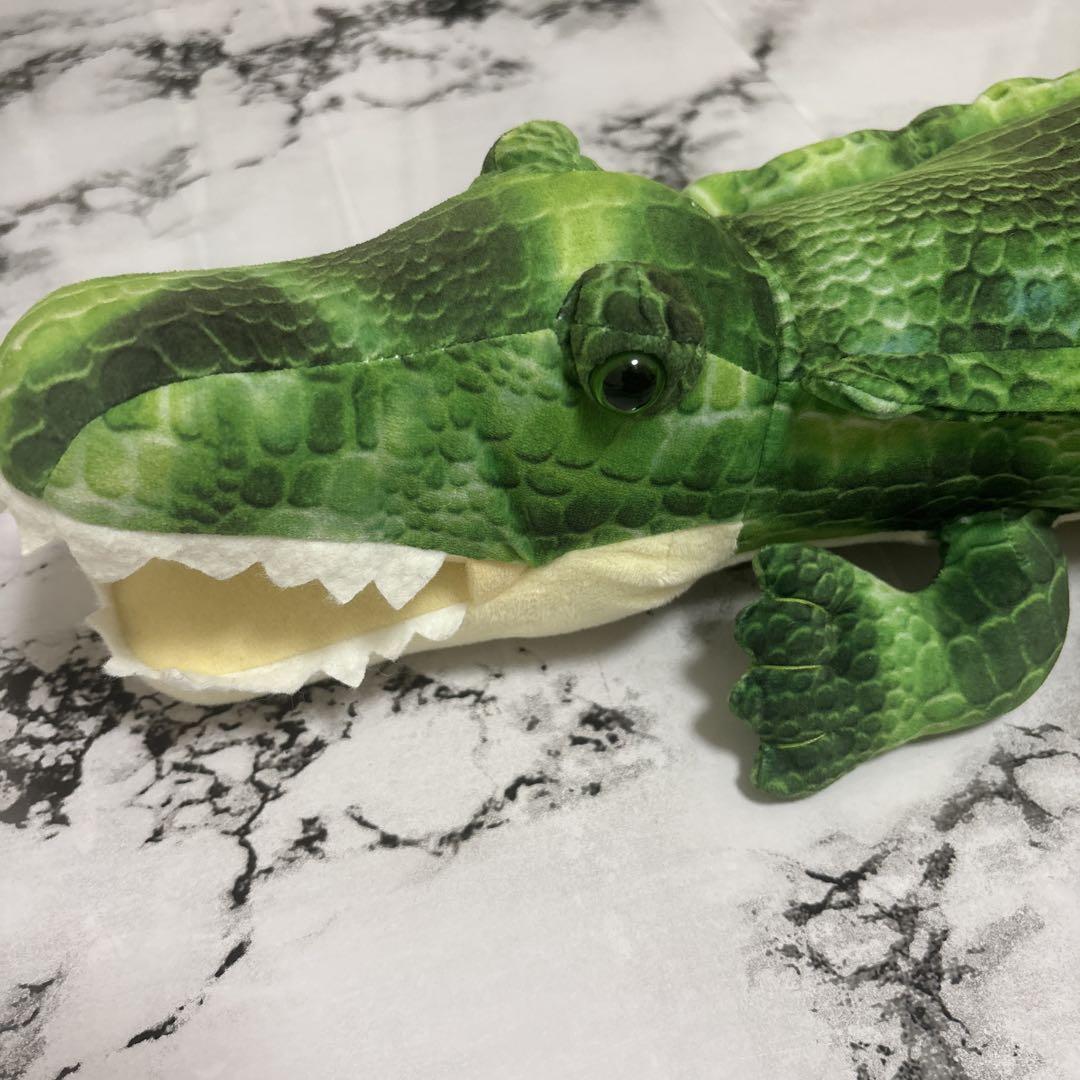 緑色ワニ模型 約30cm ワニ型ぬいぐるみ - メルカリ