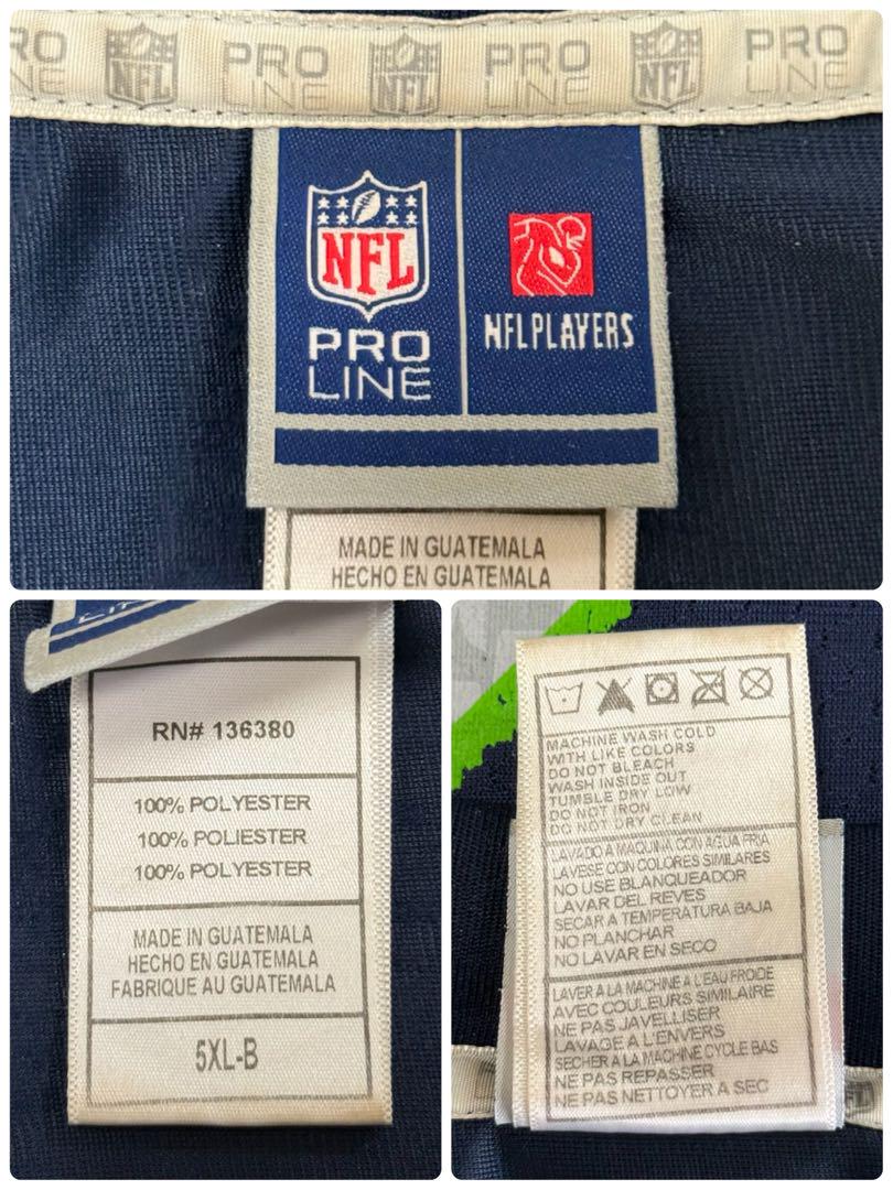 NFL　ゲームシャツ　ビッグシルエット　ネイビー　チーム　シーホークス　5XL
