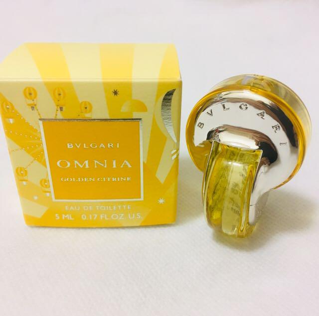 新品 ブルガリ オムニア ゴールデン シトリン オードトワレ ミニ香水 5ml