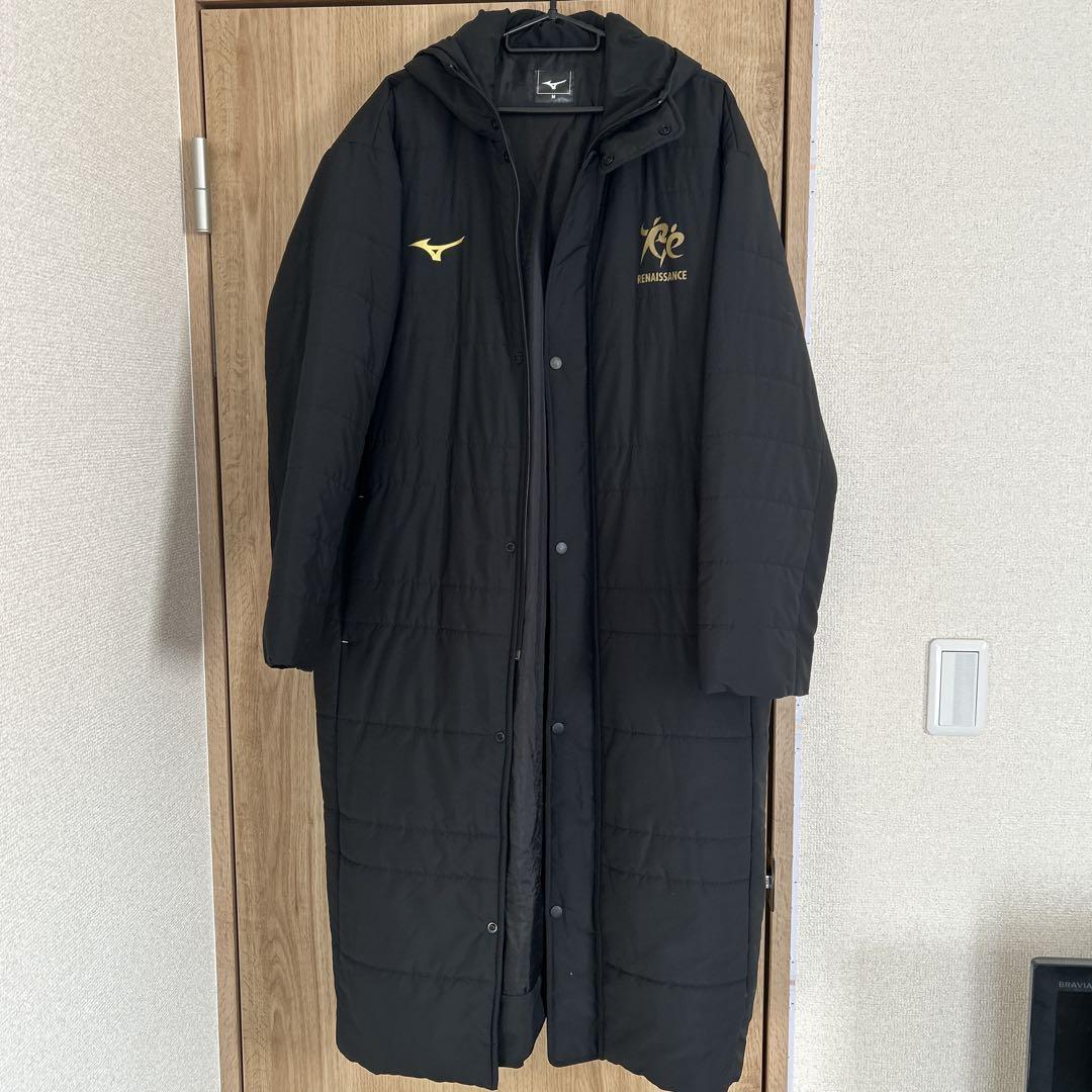 Mizuno Renaissance フード付きベンチコート Mサイズ ブラック